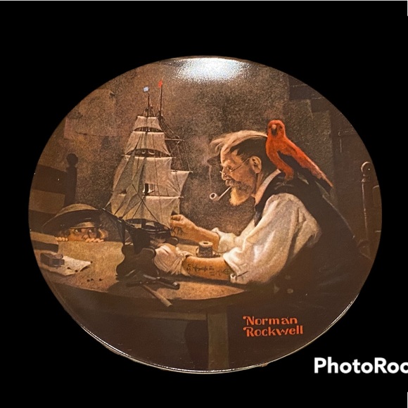 EUC•Norman Rockwell “The Ship Builder” numbered Collectors plate - Picture 1 of 5